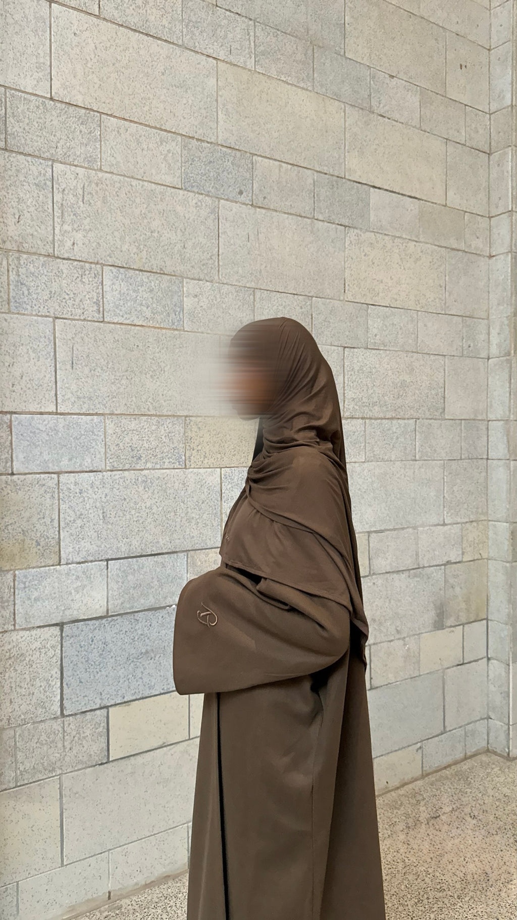 Ash Brown Open Abaya
